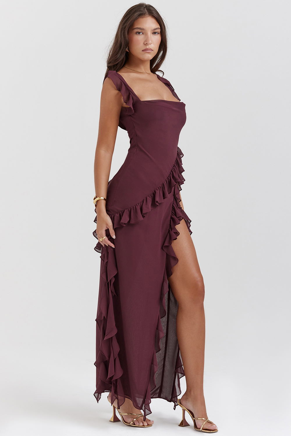 Olalla™ | Chic Ruffle Maxi Dress