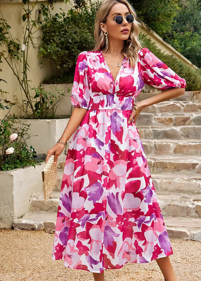 Gavriella™ | Elegant Floral Midi Dress