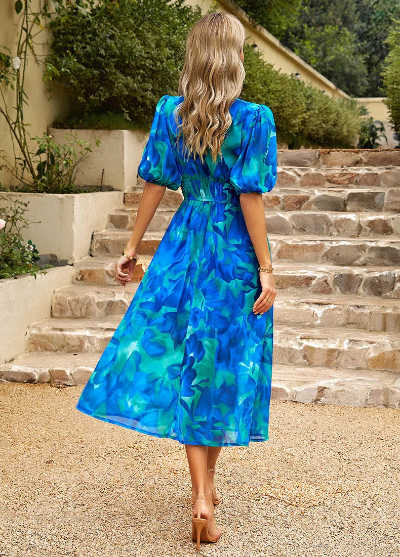 Gavriella™ | Elegant Floral Midi Dress