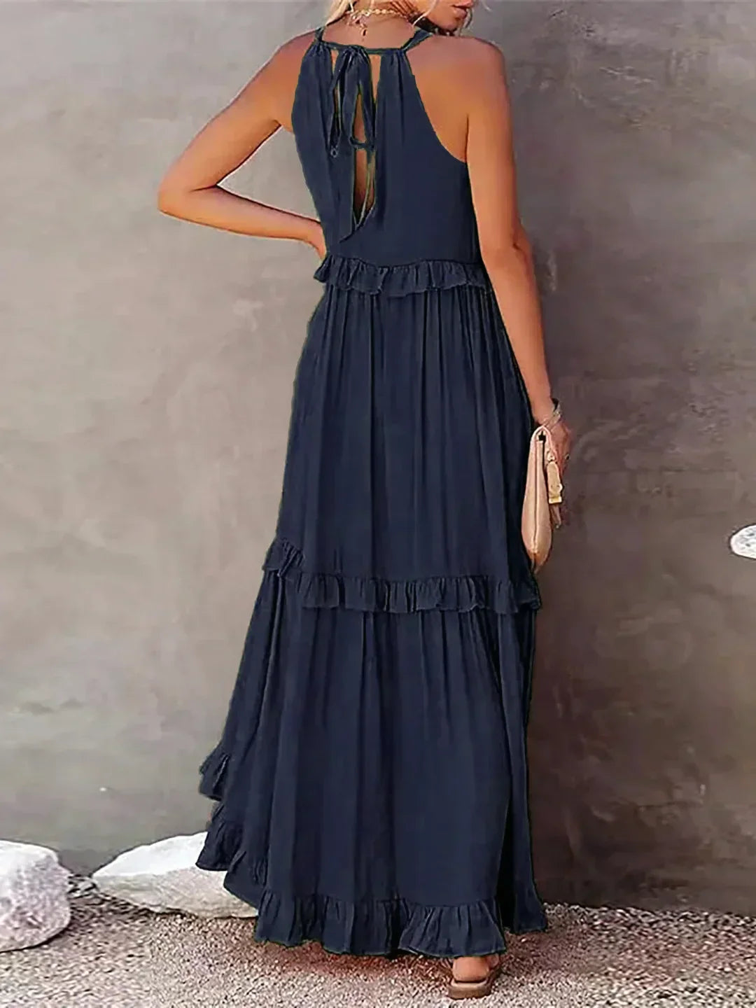 Ognena™ | Chic Halter Maxi Dress