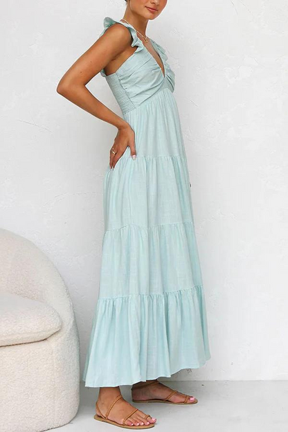 Giada™ | Soft Ruffle Maxi Dress