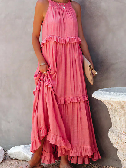 Ognena™ | Chic Halter Maxi Dress