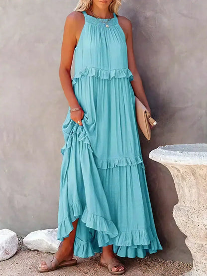 Ognena™ | Chic Halter Maxi Dress