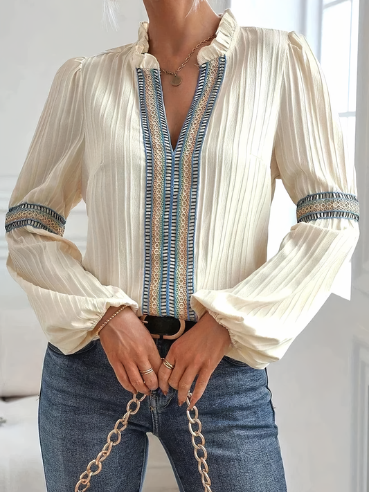 Grecia™|  Stunning V-Neck Blouse