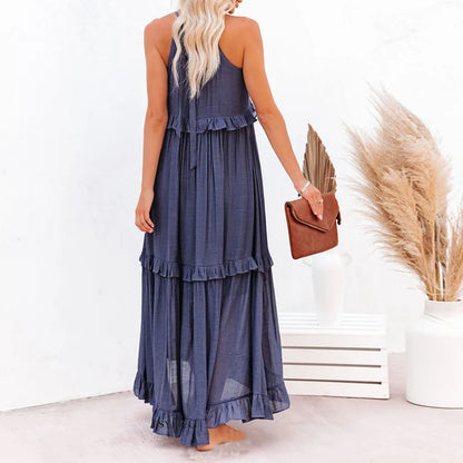 Ognena™ | Chic Halter Maxi Dress