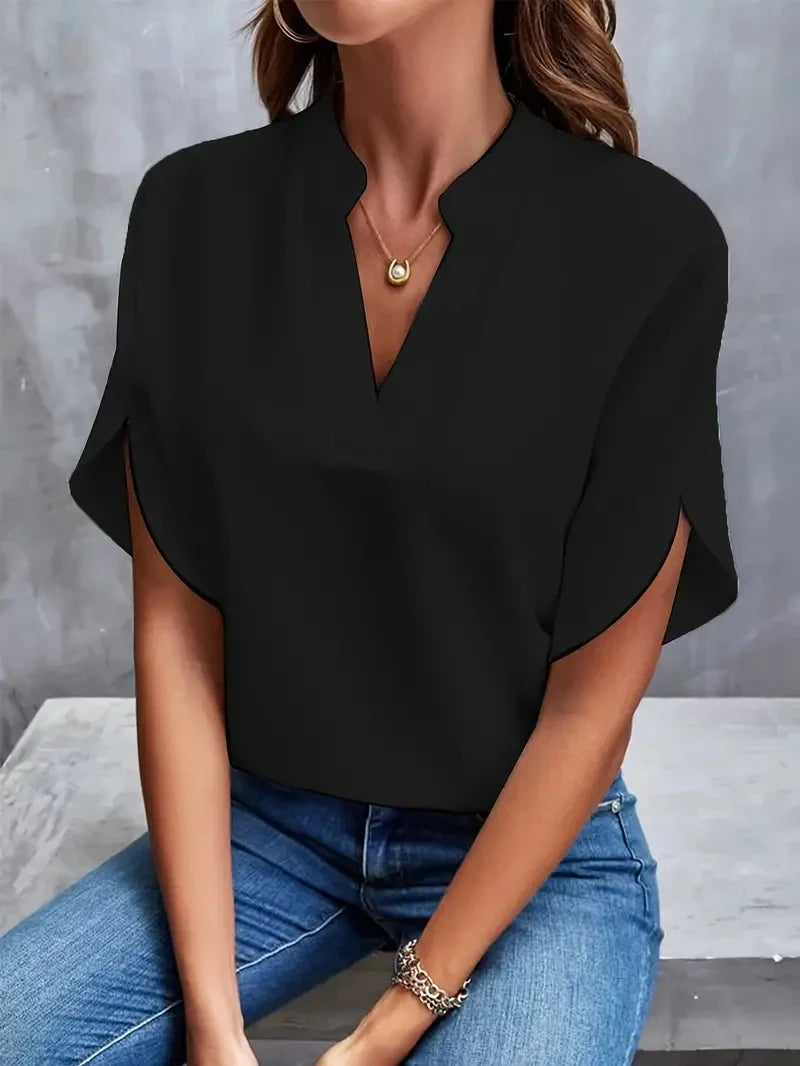 Evie™ - Classic V-Neck Top