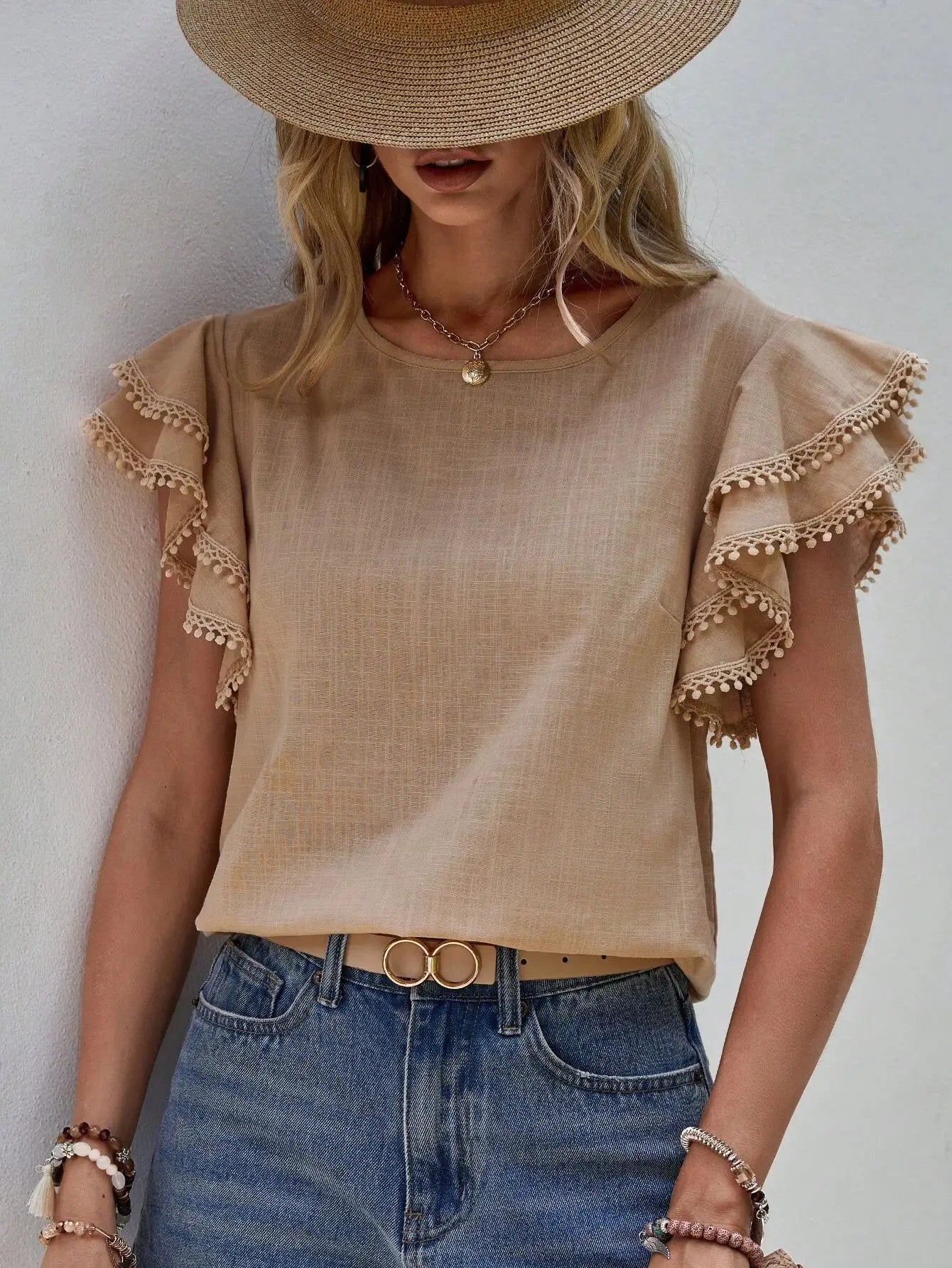 Iesha™ | Vintage-Inspired Ruffled Top