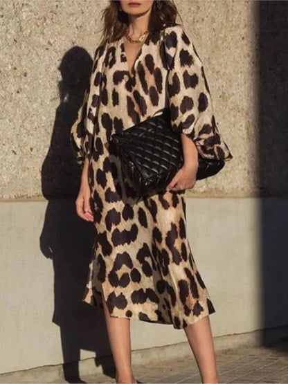 Silvia™|  Leopard Print Dress