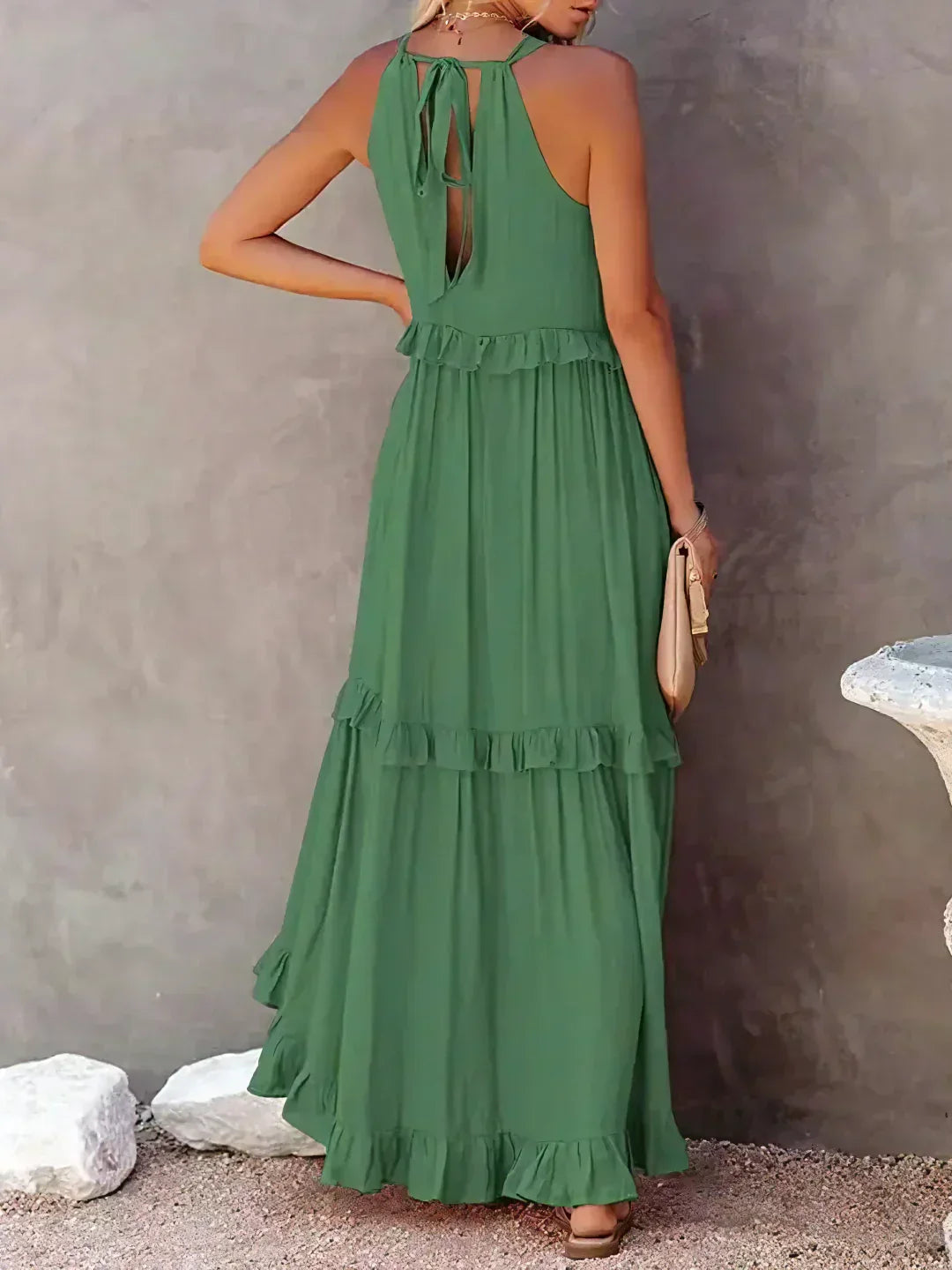 Ognena™ | Chic Halter Maxi Dress